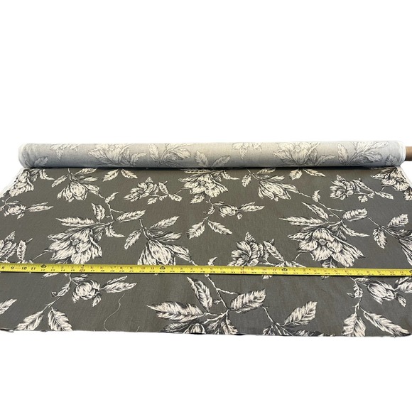 3 yds Magnolia Home Stan Cathell ANTEBELLUM 54" Decorator Fabric | Gray Floral - Picture 16 of 16